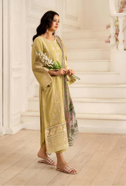 Inara Embroidered Dhanak Three Piece D - 07 - Wareeb.Shop
