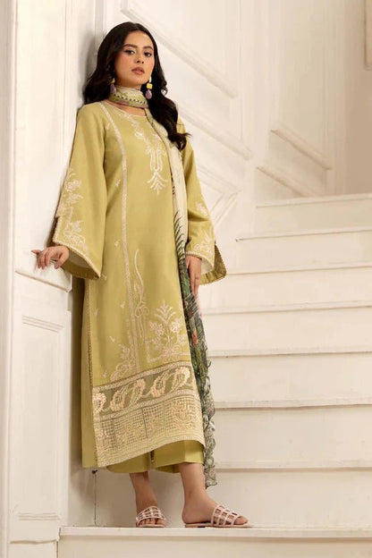 Inara Embroidered Dhanak Three Piece D - 07 - Wareeb.Shop
