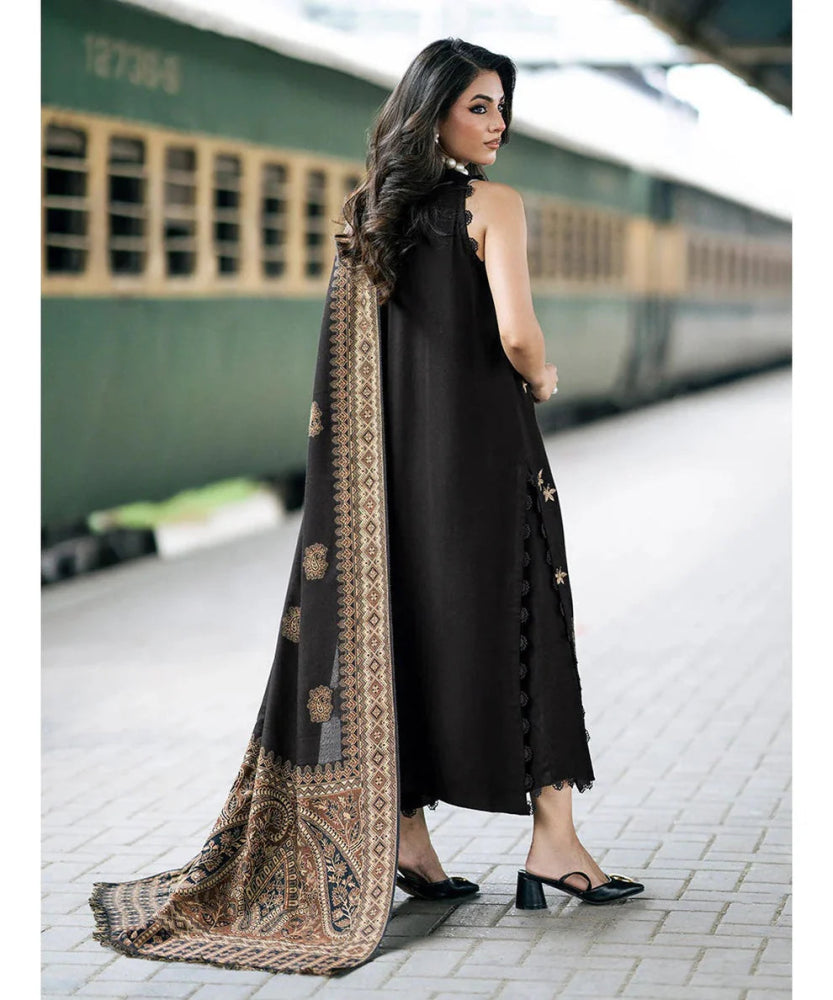 Izel Embroidered Dhanak Three Piece D - 90 - Wareeb.Shop