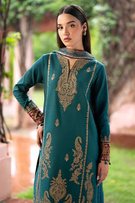 Jazmin 3Pc Lawn Embroidered Shirt With Printed Lawn Dupatta - Wareeb.Shop