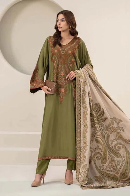 Maria B - 3PC Lawn Embroidered Suit With Printed Diamond Dupatta - Wareeb.Shop