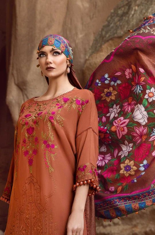 Maria B - 3PC Unstitched LAWN Embroidered Suite with Printed DUPATTA - Wareeb.Shop