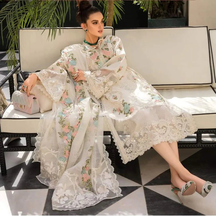 Monsoon Blooms Dhanak Three Piece Winter Collection - Wareeb.Shop