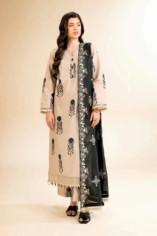 Nishat 3 Piece - Printed Shirt With Printed Trouser - Wareeb.Shop