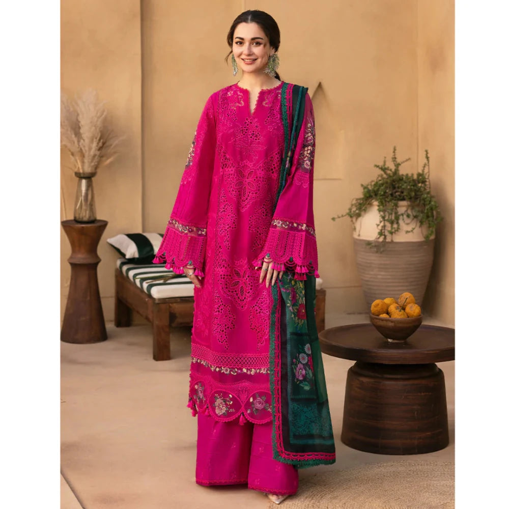 QalamKar - Summer 3Pc Chikenkari Lawn Embroidered Suit - Wareeb.Shop
