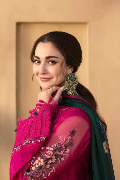 QalamKar - Summer 3Pc Chikenkari Lawn Embroidered Suit - Wareeb.Shop