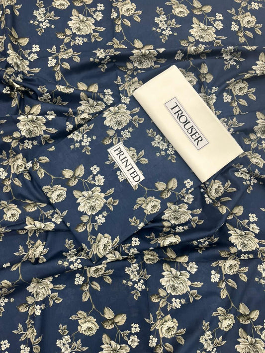 Premium Bonanza Lawn 2-Piece - Digital Printed Shirt with Matching Plain Trouser