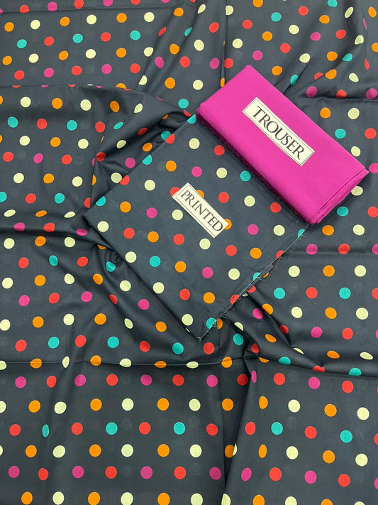 Premium Bonanza Lawn 2-Piece - Digital Printed Shirt with Matching Plain Trouser