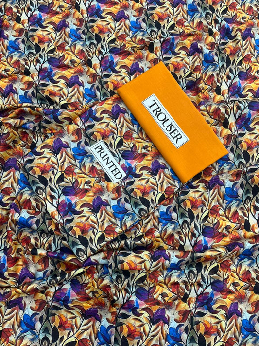 Premium Bonanza Lawn 2-Piece - Digital Printed Shirt with Matching Plain Trouser