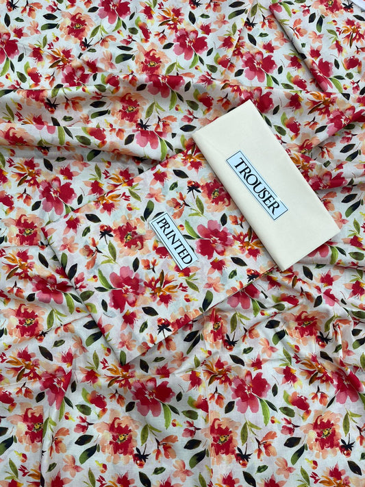 Premium Bonanza Lawn 2-Piece - Digital Printed Shirt with Matching Plain Trouser