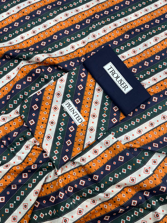 Premium Bonanza Lawn 2-Piece - Digital Printed Shirt with Matching Plain Trouser