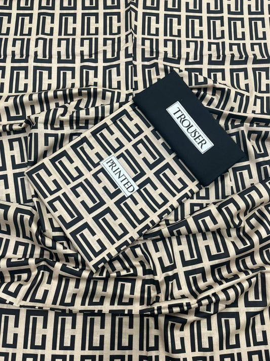 Premium Bonanza Lawn 2-Piece - Digital Printed Shirt with Matching Plain Trouser