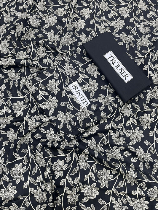 Premium Bonanza Lawn 2-Piece - Digital Printed Shirt with Matching Plain Trouser