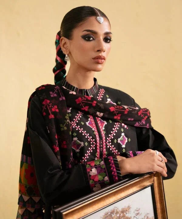 Sapphire Embroidered Dhanak Three Piece D - 69 - Wareeb.Shop