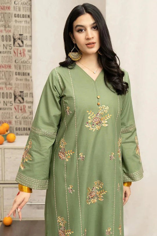 Urge - 3Pc Lawn Embroidered Shirt With Lawn Printed Dupatta And Embroidered Trouser - Wareeb.Shop
