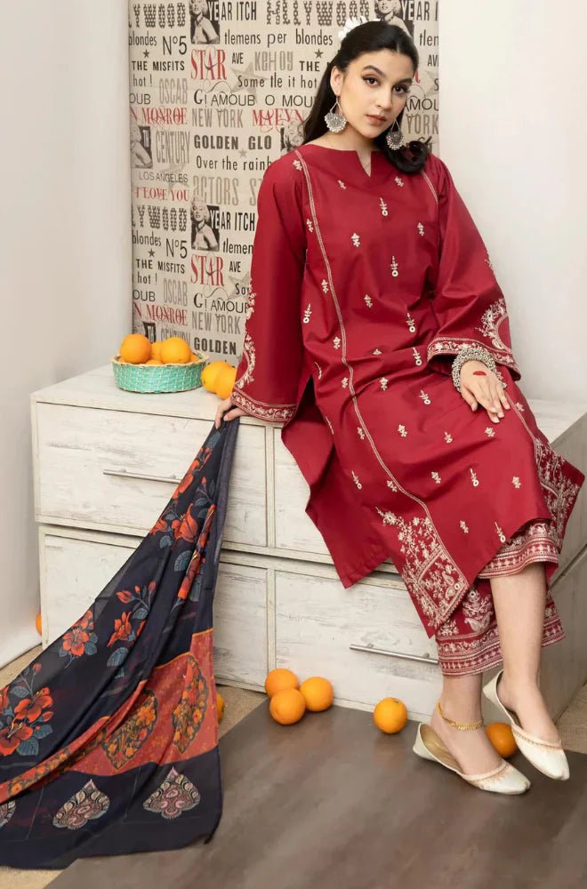 Urge Embroidered Dhanak Three Piece UR - 696 - Wareeb.Shop
