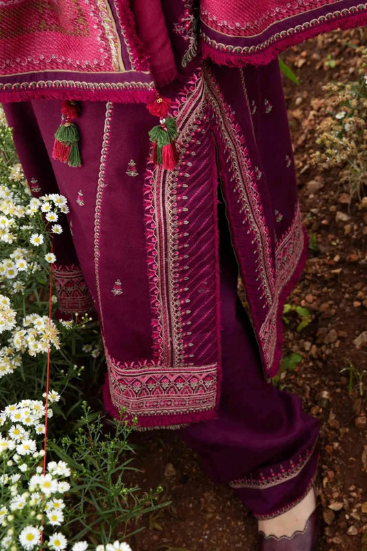 Zarashahjahan Embroidered Dhanak Three Piece coco - 97 - Wareeb.Shop