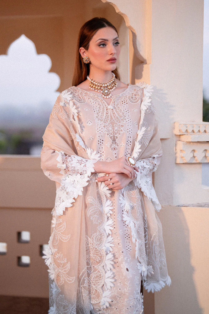 Zarpash Chikenkari Embroidered Dhanak Three Piece Zarpash - 02 - Wareeb.Shop
