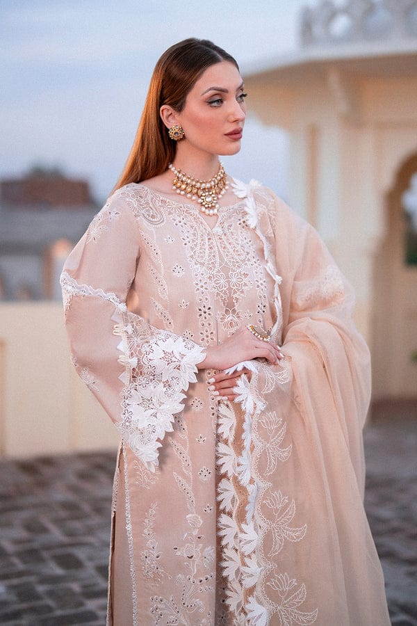 Zarpash Chikenkari Embroidered Dhanak Three Piece Zarpash - 02 - Wareeb.Shop