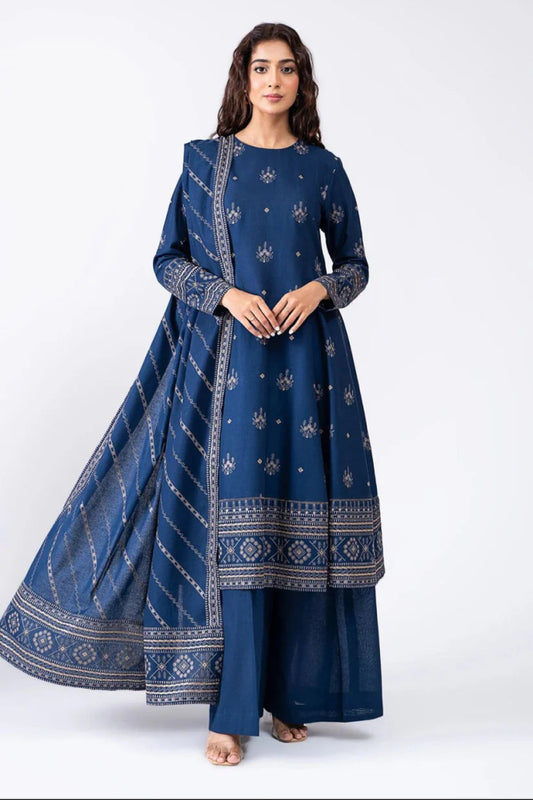 Zinc Embroidered Dhanak Three Piece Winter Collection - Wareeb.Shop