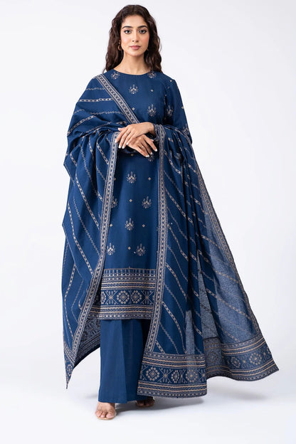 Zinc Embroidered Dhanak Three Piece Winter Collection - Wareeb.Shop
